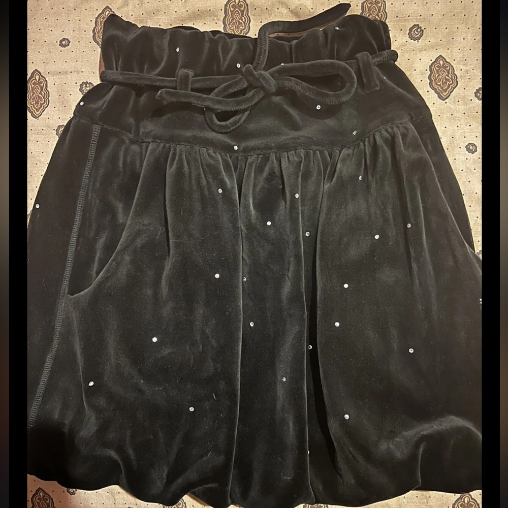 Sonia Rykiel Enfant Girls Velvet  Skirt Ages 14 And Up With Pockets